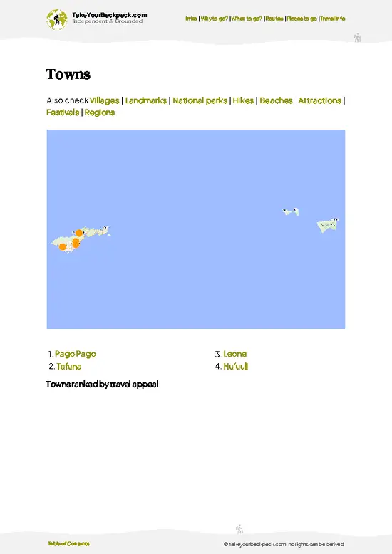 example page 6 from our offline Travel Guide for American Samoa